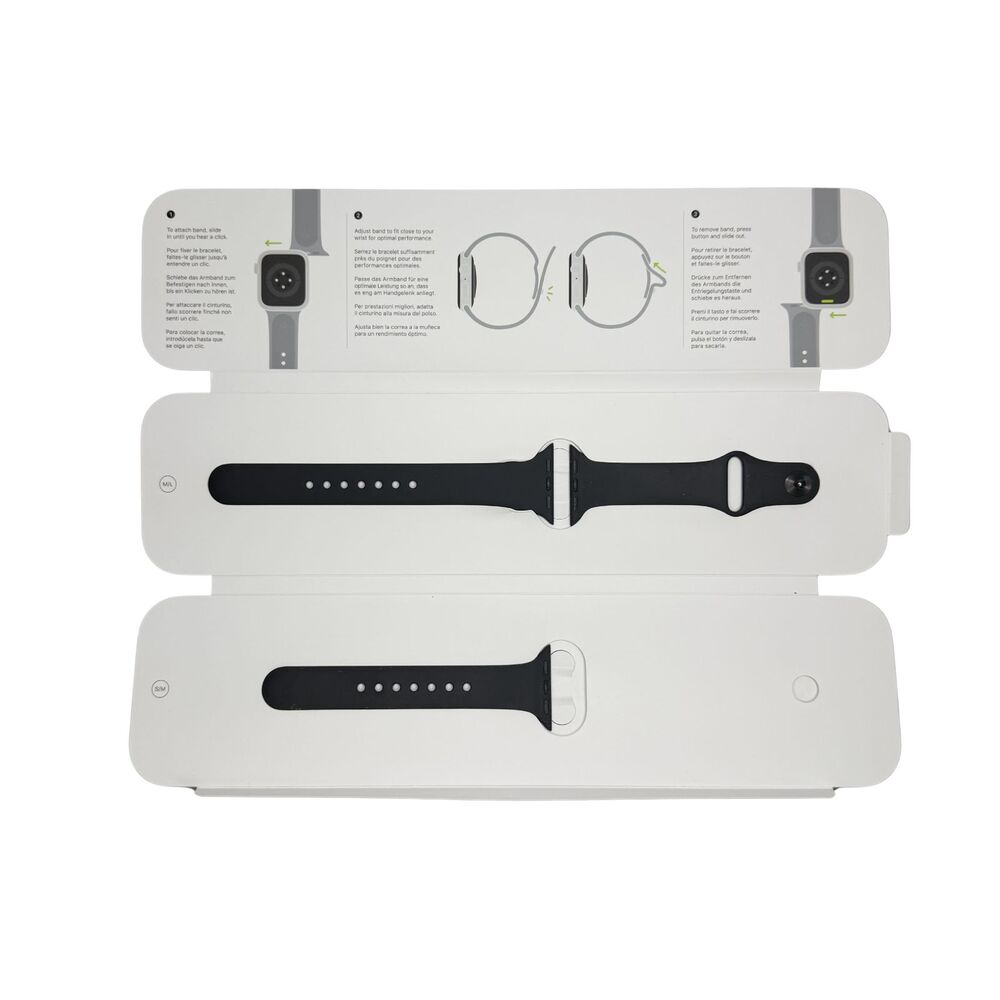 Genuine Apple Watch 40mm Black Sport Band MTP62AM/A S/M & M/L Never Worn Used